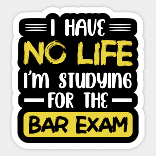 Bar Exam Law School Graduation Sticker